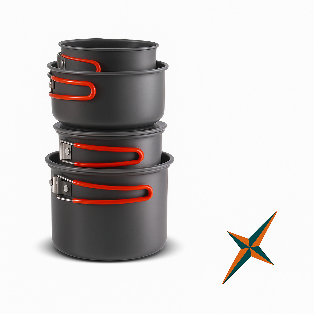PREVENTA Set de Ollas de Camping (4 piezas)