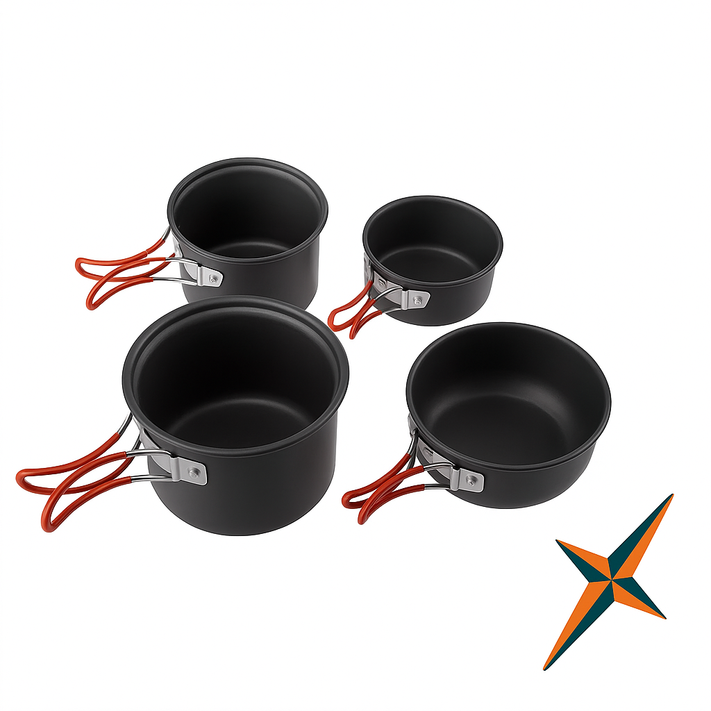 PREVENTA Set de Ollas de Camping (4 piezas)